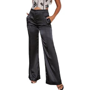 D&M Women's Dress Pants Wide Leg High Waist Flare Pants Work Pants Business Office Casual Lounge Pant Trousers with Pocket
