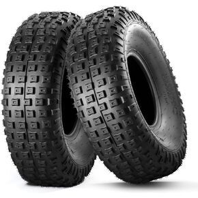 MaxAuto AT20x7-8 Sport ATV Tires 20x7x8 Quad Tires, 4 PR Tubeless All Terrain UTV Tubeless Tires, 2 Pack