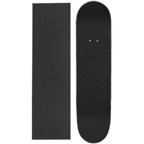 شريط قبضة لوح التزلج بطريقة برايل مقاوم للماء وخالي من الفقاعات 33 بوصة × 9.25 بوصة شريط غير قابل للانزلاق، شريط لاصق من ورق الصنفرة لألواح التزلج، لوح التزلج الطويل، الطراد، شريط قبضة سكوتر، أسود B in Kuwait