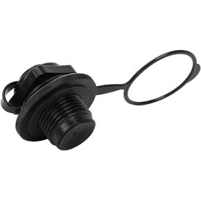 Alomejor Inflatable Boat Air Valve 23.9mm Black Plastic Kayak Raft Air Plug Gas Valve Cover Replacement for Inflatable Boat Kayak Canoe Dinghy