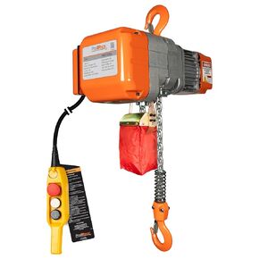 Prowinch 1/2 Ton Electric Chain Hoist Single Phase 1000 lbs Load Capacity 20ft Lift Height Hook Mount G80 Chain Single Chain Fall Heavy Duty