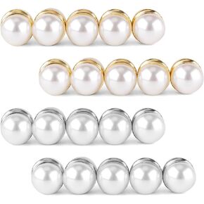 NQEUEPN 20 Pairs Veil Weights Wedding Magnetic Pearl, Double Sided Artificial Pearls Strong Hijab Magnets Pearl for Women Girls Clothes, Scarf, Fabric, Curtain Bridal Veil Accessories