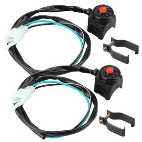 Universal Kill Switch for Motorcycle Dirt Bike minibike Start Stop Switch Horn Button Motorbike ATV Handlebar Light on Off Switch Scooter 7/8inch 22mm Pack of 2