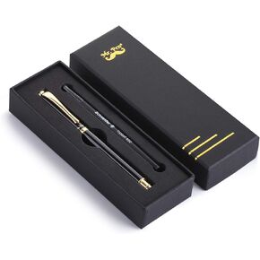 Mr. Pen - Luxury Black Barrel Fountain Pen, Black Ink, Smooth Writing, Gift Box