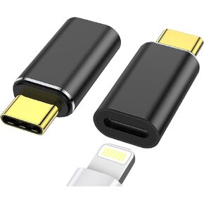 محول Lightning إلى USB C، 2 حزمة USB C ذكر إلى Lightning Female 60W PD محول شحن سريع لأجهزة iPhone 15/15 Pro وiPad Pro/iPad Air 5/4 وMacBook/Samsung/Laptop والمزيد من الأجهزة من النوع C - وليس OTG in Kuwait
