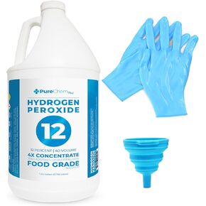 Hydrogen Peroxide 12 Percent 1 Gallon - Multi-Surface Cleaner for Counters, Bathtubs, Floors, Carpets, Cold Plunge and More.