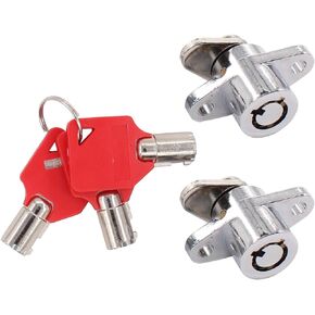 ApplianPar Motorcycle Hard Saddle Bag Saddlebag Lock Key Set Red and Chrome