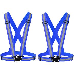 IRRERS Reflective Vest Running Gear 2Pack, High Visibility Adjustable Safety Vests for Women Men Night Walking Biking Running Hiking Jogging Orange