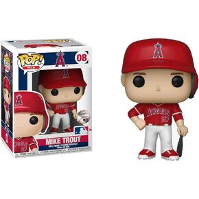 POP! Sports MLB Los Angeles Angels, Mike Trout Away Jersey Action Figure (Bundled with Pop Box Protector to Protect Display Box)