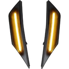 NDRUSH Front Side Marker Lights Smoked Lens LED Sidermarker Lamp Assembly Compatible with Honda Civic 2016 2017 2018 2019 2020 2021