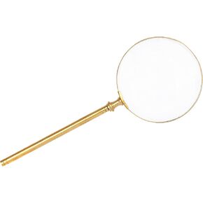 Handheld Magnifying Glass/Brass Magnifier with Elegant Handle for Precise Reading and Inspection (Design 1) in Kuwait