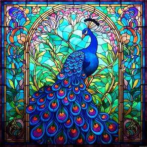 Ekuxom 5D Diamond Painting Kits for Adults, Peacock Diamond Art Kits for Beginner, DIY Animals Round Full Drill with Diamonds Gem Art for Home Wall Decor 14x14 in
