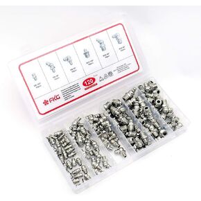 FKG 120 قطعة مجموعة متنوعة من تركيبات الشحوم الهيدروليكية M6 M10 مستقيمة، 45 درجة، 90 درجة in Kuwait