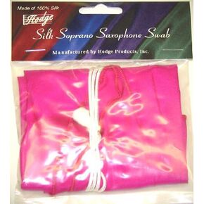 Hodge Silk Soprano Saxophone Swab - Hot Pink
