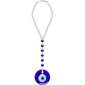 Evil Eye Car Hanging Ornament,Evil Eye Car Charms Accessories for Women and Men, Crystal Hanging Car Ornament for Rear View Mirror (Drop Shape)