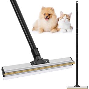 TRELC 47.6" Carpet Rake for Pet Hair Removal, Upgraded 2 in 1 Pet Hair Removal Broom, Pet Hair Remover Tool with Aluminum Alloy Handle for Carpets, Rugs, Couch, Tile