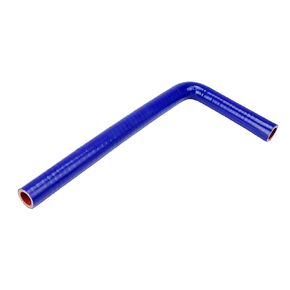 HPS HTSEC90-062-L5X36-BLUE High Temperature 4-ply Polyester Silicone Elbow Coupler Hose, 90 Degree, 5/8" ID, 5 mm Wall Thickness, 5" and 36" Leg Length, Blue