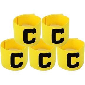Soccer Captain Armband, Anti-Drop Captain Armbands for Youth and Adult,Adjustable Football Basketball Player Bands - Pack of 6 (Blue)