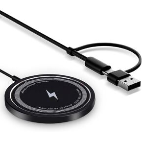 Magnetic Wireless Charger Compatible with MagSafe Charger/iPhone 15/15 Pro/15 Plus/15 Pro Max/14/14 Pro/14 Plus/14 Pro Max/13/13 Pro/13 Pro Max/12, Wireless Charging Pad, Mag Charger (White)