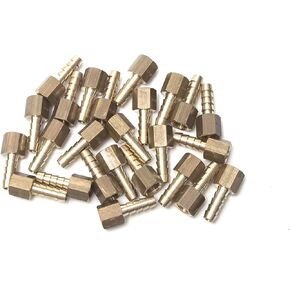 Generic قارنة توصيل/وصلة تركيب نحاسية شائكة 1/4 بوصة خرطوم بارب × 1/8 بوصة أنثى NPT (عبوة من 25) in Kuwait