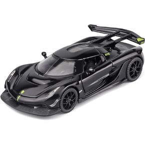 Toy Cars for Boys 1/24 Koenigsegg Jesko Metal Die Cast Toy Cars,Collectibles Koenigsegg Model Car,Pull Back Koenigsegg Toy Car with Light and Sound,Cars Gifts for Age 3+ Year Old Boys(Black)
