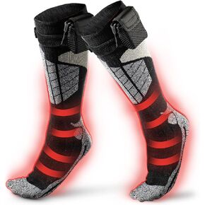 Heated Socks for Men and Women, Battery Powered Socks Heated for Men and Women to Keep You Warm All Day - Heated Ski Socks Women Must Have for Winter Weather - Patterns and Colors May Vary