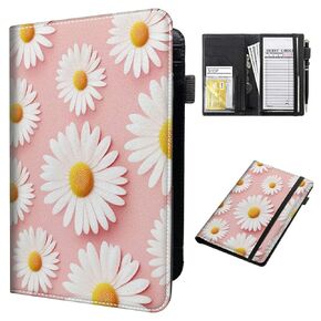 Server Books for Waitress,BEOTIWAD Leather Waiter Books Server Wallet with Zipper and Check Book Holder Money Pocket Personal Organizer Wallet Fit Server Aprons,Penguin Baby