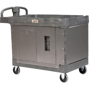 JET PUC-4325 Resin Utility Cart with JT1-125 LOAD-N-LOCK Security System