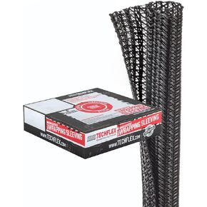 TechFlex 1/2" Split F6 Sleeving Wrap, Split Loom (50FT) F6N0.50BK-50