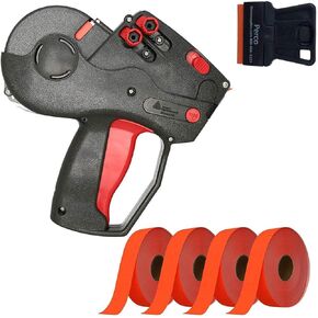 Perco Monarch 1136 Labeler Starter Kit: Includes Price Gun, 7,000 Fluorescent Red Price Marking Labels and Preloaded Inker
