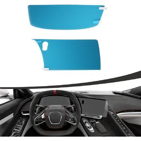 NUBEHONE 2PCS Screen Protector fit for 2020 2021 2022 2023 2024 Chevy C8 Corvette Z51 Z06 E-Ray,HD Scratch-Resistant Navigation Touch screen 12 inch GPS screen Protector for c8 corvette accessories