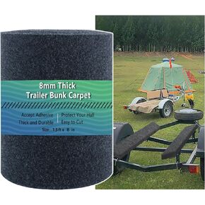 Boat Trailer Bunk Carpet,Bunk Carpet for Boat Trailers,13ft x 8in Boat Trailer Carpet,8mm Thickness Trailer Carpet, Jet Ski Bunks, Boat Trailer Bunks, Dark Gray