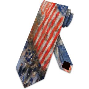 Three Rooker Flag Ties Mens Art Patriotic Necktie