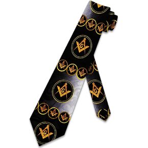 Steven Harris Mason Ties Mens Freemason Necktie Mason Medallion Tie Free Mason Neckties for Men