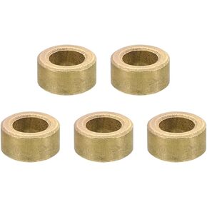 PATIKIL M6 Brass Spacers, 5 Pcs Metal Spacers Brass 6mm ID x 8mm OD x 10mm L Brass Spacers Screw Standoff for 1/4inch or M6 Screw Bolts