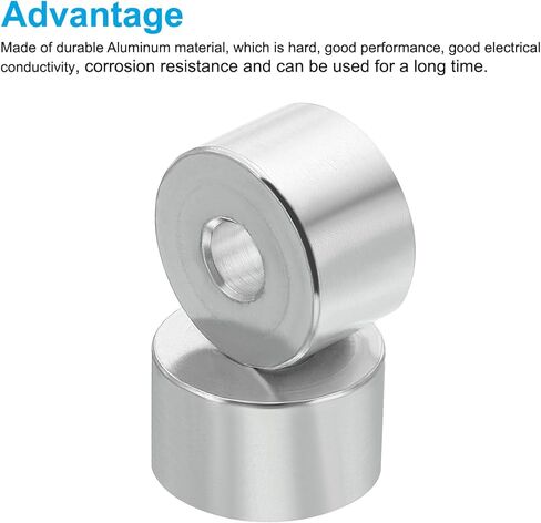 PATIKIL M6 Aluminum Spacers, 5Pcs Metal Spacer Aluminum 6.2mm ID x 12mm OD x 14mm L Aluminum Spacer Screw Standoff Round for 1/4" or M6 Screw Bolts in Kuwait