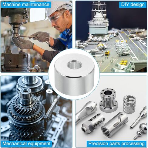 PATIKIL M6 Aluminum Spacers, 5Pcs Metal Spacer Aluminum 6.2mm ID x 12mm OD x 14mm L Aluminum Spacer Screw Standoff Round for 1/4" or M6 Screw Bolts in Kuwait