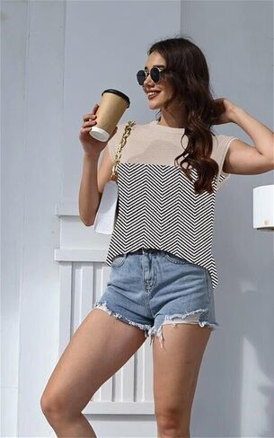 كاب كم متماسكة سترة بلايز سترة دون أكمام ملابس الصيف 2024 ملابس المتضخم تانك القمم العصرية تي شيرت in Kuwait