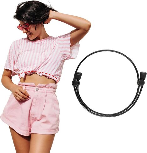 حزام Andibro Crop Tuck قابل للتعديل، شريط قصير لثني القمصان، أداة ثني المحاصيل للسترة والقميص، شريط مطاطي للقميص، شريط ثني قصير لتسرب البطن، يحول الطريقة التي تصمم بها قمصانك (L) in Kuwait