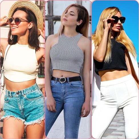 حزام Andibro Crop Tuck قابل للتعديل، شريط قصير لثني القمصان، أداة ثني المحاصيل للسترة والقميص، شريط مطاطي للقميص، شريط ثني قصير لتسرب البطن، يحول الطريقة التي تصمم بها قمصانك (L) in Kuwait