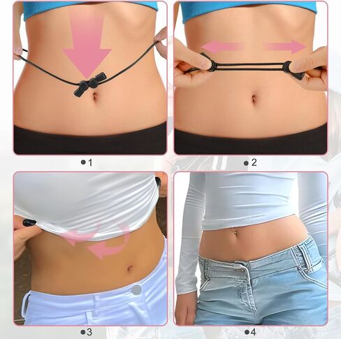 Andibro Crop Tuck Adjustable Band, Crop Band for Tucking Shirts Crop Tuck Tool for Sweater and Shirt Elastic Band for Shirt Belly Leaking Crop Tuck Band Transform The Way You Style Your Tops(L) in Saudi Arabia