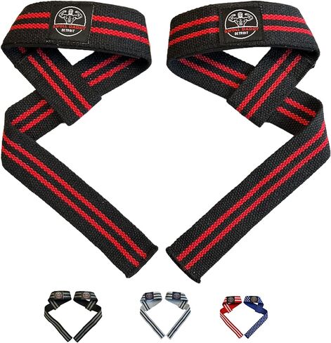 أحزمة المعصم Swoll Daddy Lifting لتدريبات القوة، والرفع الميت، ورفع الأثقال، وكمال الأجسام، ورفع الأثقال، وتمارين كروس فيت - نيوبرين مبطن - أحزمة قطنية مقاس 60.96 سم in Kuwait