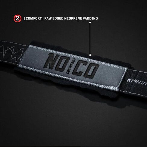 NoCo Lifting Straps - Ballistic Nylon Reinforced Loop - Raw-Edged Neoprene Aesthetic - Synthetic Suede Comfort - Lifting Straps for Weightlifting, Bodybuilding, Powerlifting, Strength Training, Deadlifts in Saudi Arabia