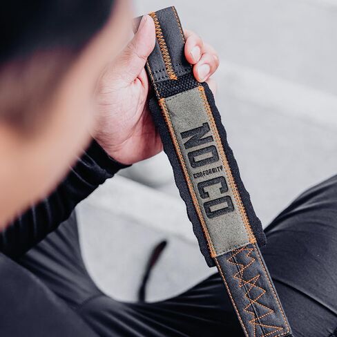 NoCo Lifting Straps - Ballistic Nylon Reinforced Loop - Raw-Edged Neoprene Aesthetic - Synthetic Suede Comfort - Lifting Straps for Weightlifting, Bodybuilding, Powerlifting, Strength Training, Deadlifts in Saudi Arabia