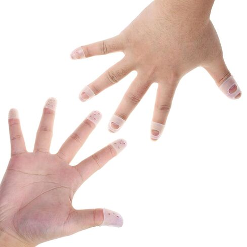 15 قطعة من كوزموس، واقيات أصابع الجيتار من السيليكون للجيتار الكهربائي القيثارة، 5 أحجام، لون شفاف in Kuwait