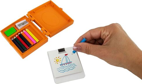 World's Smallest You Create Artist Drawing Kit. Miniature Creative Art Craft Set. Includes: 6 Color Pencils, Sharpener, Eraser, Pad, and Drawing Board/Easel. in Saudi Arabia