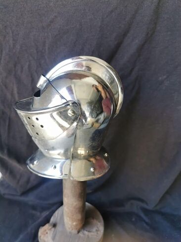 Generic Medieval Combat Pig/Bascinet Helmet Replica SCA LARP Armor 18 G Steel Helmet for Home Decoration, VS-05 in Saudi Arabia