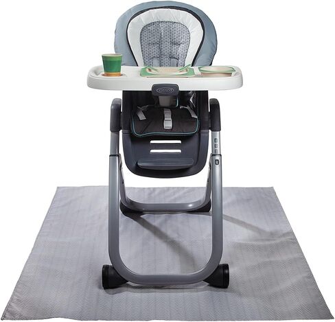 Graco Under High Chair Mat, 50", Clear, Pack of 1 | Waterproof & Washable, Plastic, Food/Spill Catcher, Eating, Painting & Art Floor Cover in Saudi Arabia