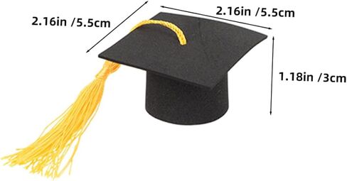 12 قطعة من Toyvian لتزيين الكيك، لوازم الحفلات، تزيين حفلات التخرج، قبعات التخرج، قبعات التخرج، فئة 2024، ديكورات الكيك، أغطية الكيك الورقية، شرابة، حلوى البوليستر in Kuwait