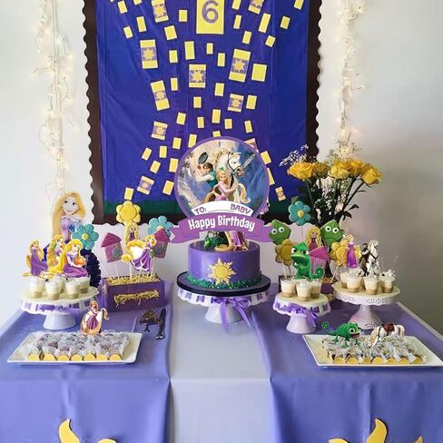 37Pcs Princess Tangled Party Cake&Cupcake Toppers for Birthday Party Supplies,Boys' Theme Birthday Party Decoration in Saudi Arabia